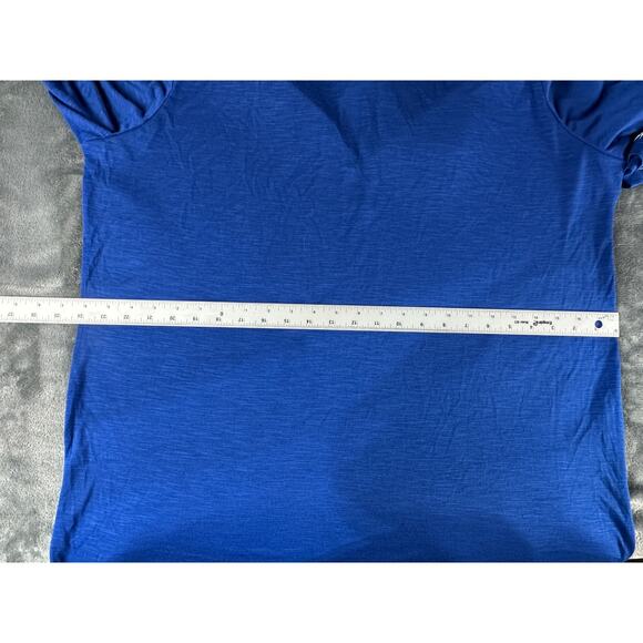 Urban Coco womens 2XL tunic top royal blue with white embroidered trim NEW w Tag - Picture 9 of 12